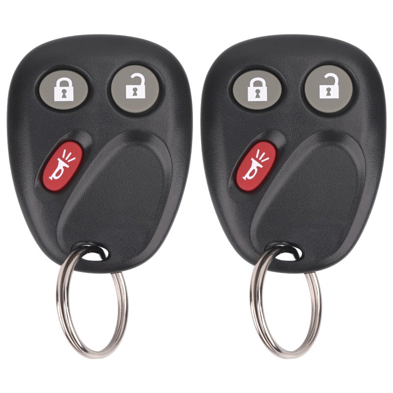 Vurkcy Keyless Entry Remote Key Fob Compatible with Chevy Tahoe Suburban Silverado Avalanche GMC Sierra Yukon Cadillac Escalade Hummer H2 2003 2004 2005 2006 Replacement for LHJ011 Pack of 2