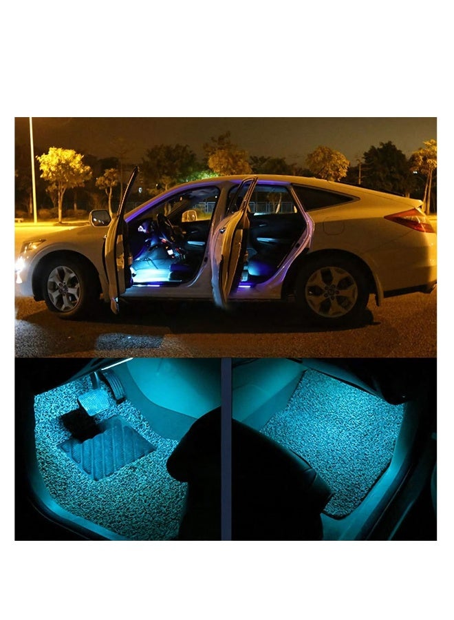 Car LED Lights Interior, 7 Colors LED Interior Car Lights with 6 Bright LED Lamp Beads, Portable Night Reading Light Car Interior Atmosphere USB Rechargeable Lighting Light 2 Pcs - Image 1