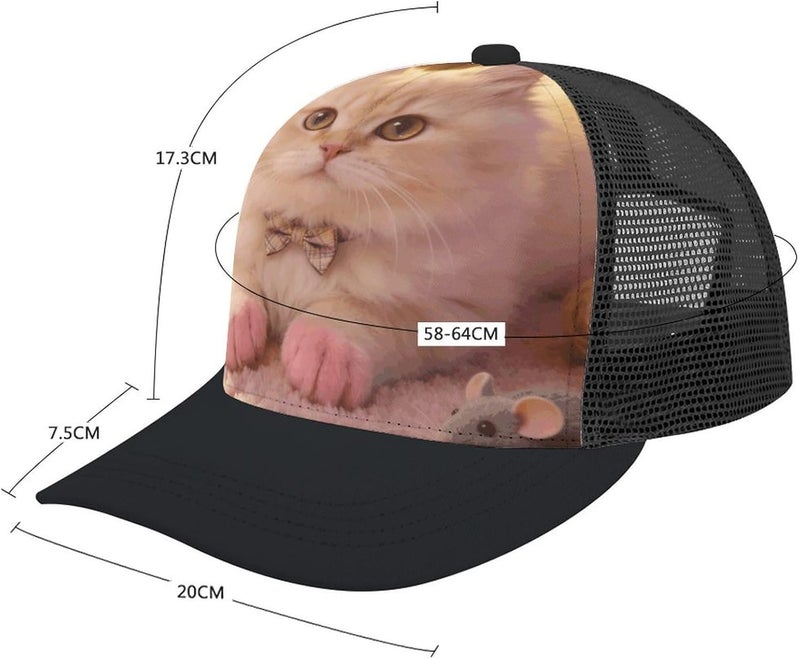 Paws Sweetheart Baseball Cap Black Mesh Snapback Hat Sun Protection Golf Trucker Hat for Men Women - Image 2