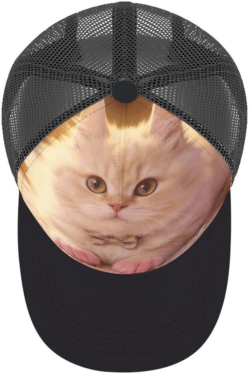 Paws Sweetheart Baseball Cap Black Mesh Snapback Hat Sun Protection Golf Trucker Hat for Men Women - Image 3