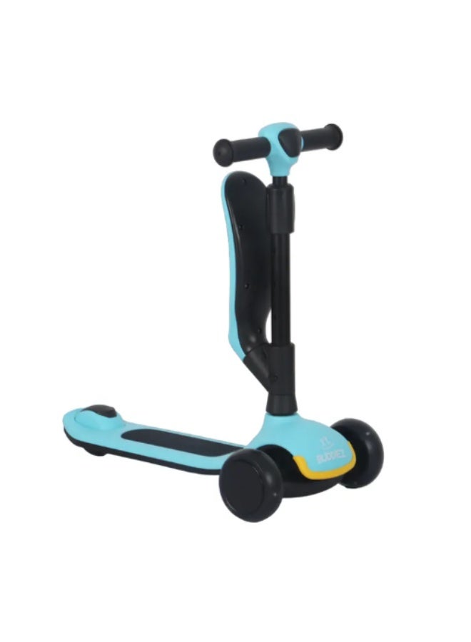2-in-1 Robin Light Scooter - Light Blue & Black