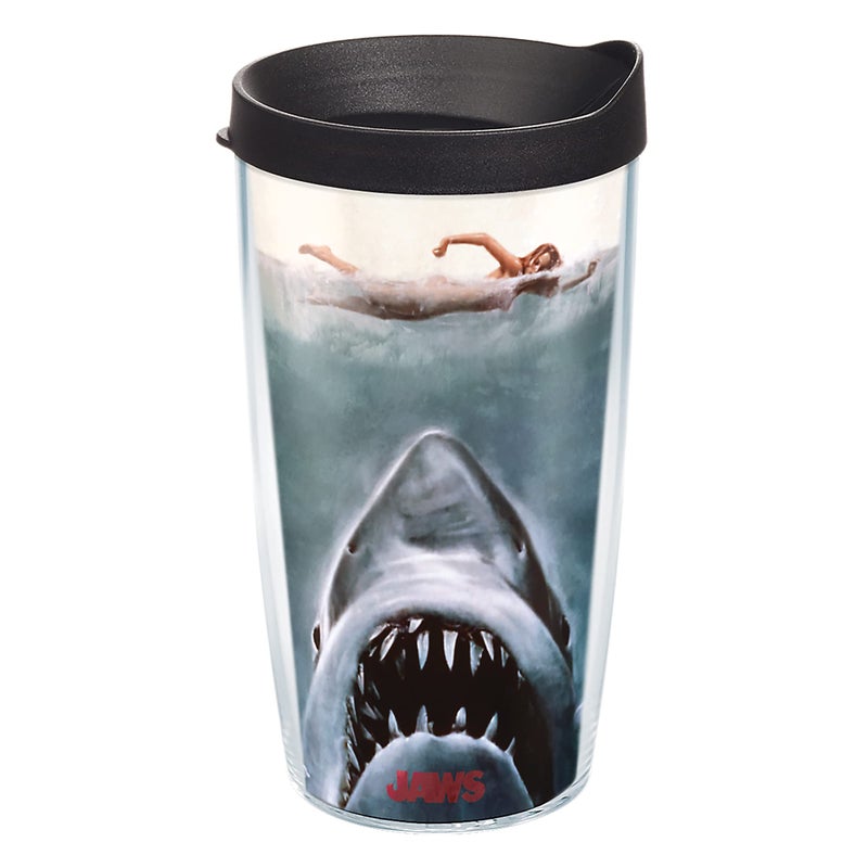 Tervis Universal Jaws Made in USA Double Walled Insulated Tumbler Travel Cup Keeps Drinks Cold  Hot 16oz Classic
