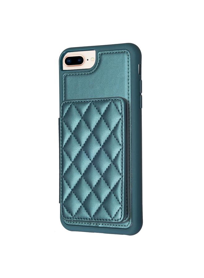 اس-توب جراب هاتف BF25 بتصميم مربع منقوش وحامل بطاقات لهاتف iPhone 8 Plus / 7 Plus - Image 2