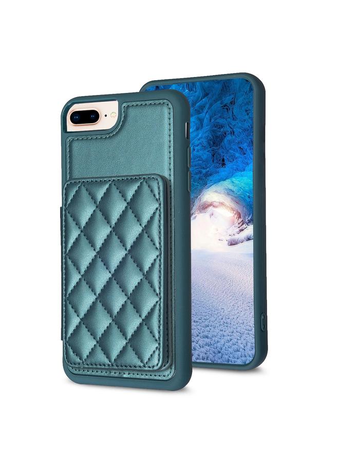 اس-توب جراب هاتف BF25 بتصميم مربع منقوش وحامل بطاقات لهاتف iPhone 8 Plus / 7 Plus - Image 1