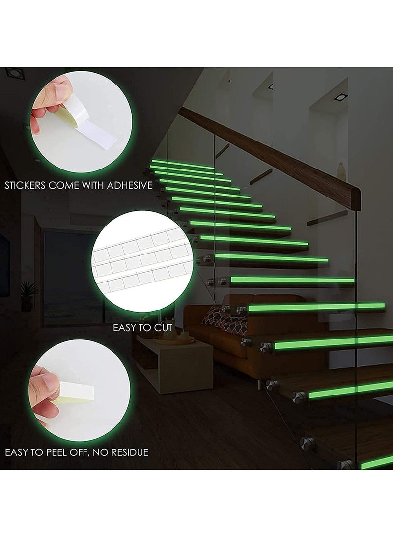 شواي قطعة شريط مضيء 390 بوصة في إجمالي ملصق الحائط الأخضر والأزرق ملصق شريط مضيء نونسليب DIY شريط لاصق جداري للمنزل لكل لفة 33 قدم طول 0.6 بوصة عرض - Image 2