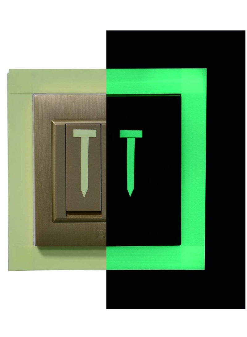 شواي قطعة شريط مضيء 390 بوصة في إجمالي ملصق الحائط الأخضر والأزرق ملصق شريط مضيء نونسليب DIY شريط لاصق جداري للمنزل لكل لفة 33 قدم طول 0.6 بوصة عرض - Image 4