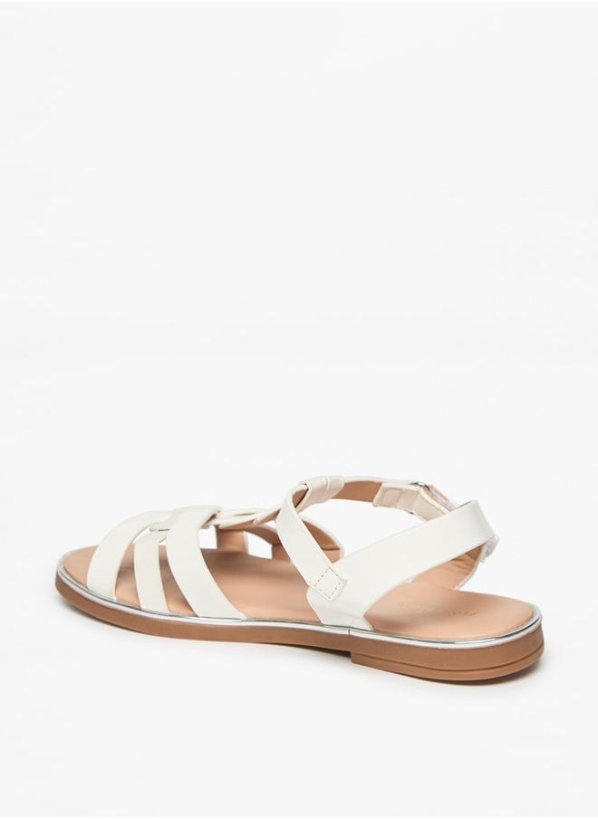 Flora Bella By Shoexpress - Girls Flat Sandals With Hook And Loop Closure - Image 1