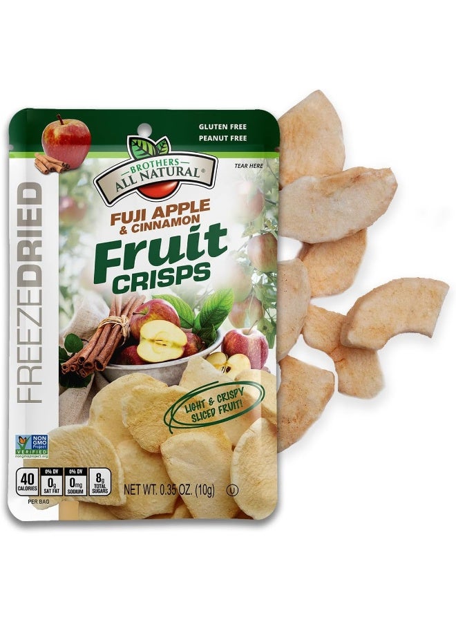 Brothers-ALL-Natural Brothers All Natural Freeze Dried Fruit Crisps, Fuji Apple & Cinnamon, 0.35 Oz (Pack of 24), Made with 100% Fruit, Gluten Free, Soy Free, Vegan, Heathy Snack, Lunch Box Ready - Image 1