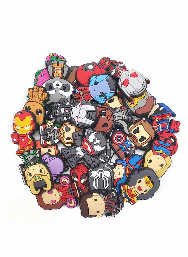 Y&D Shoe Decoration Charms, 30 Pcs Croc Charm Jibbitz for Crocs Accessories, Hole Buckle Party Favors ​Mini Bracelet Wristband Nurse Adults Men Women Kid - Image 1