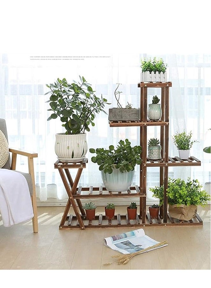 Generic Wooden Plant Stand Shelf 5 Tier Shelves Flowerpot Plant Display Storage Rack  - Image 1