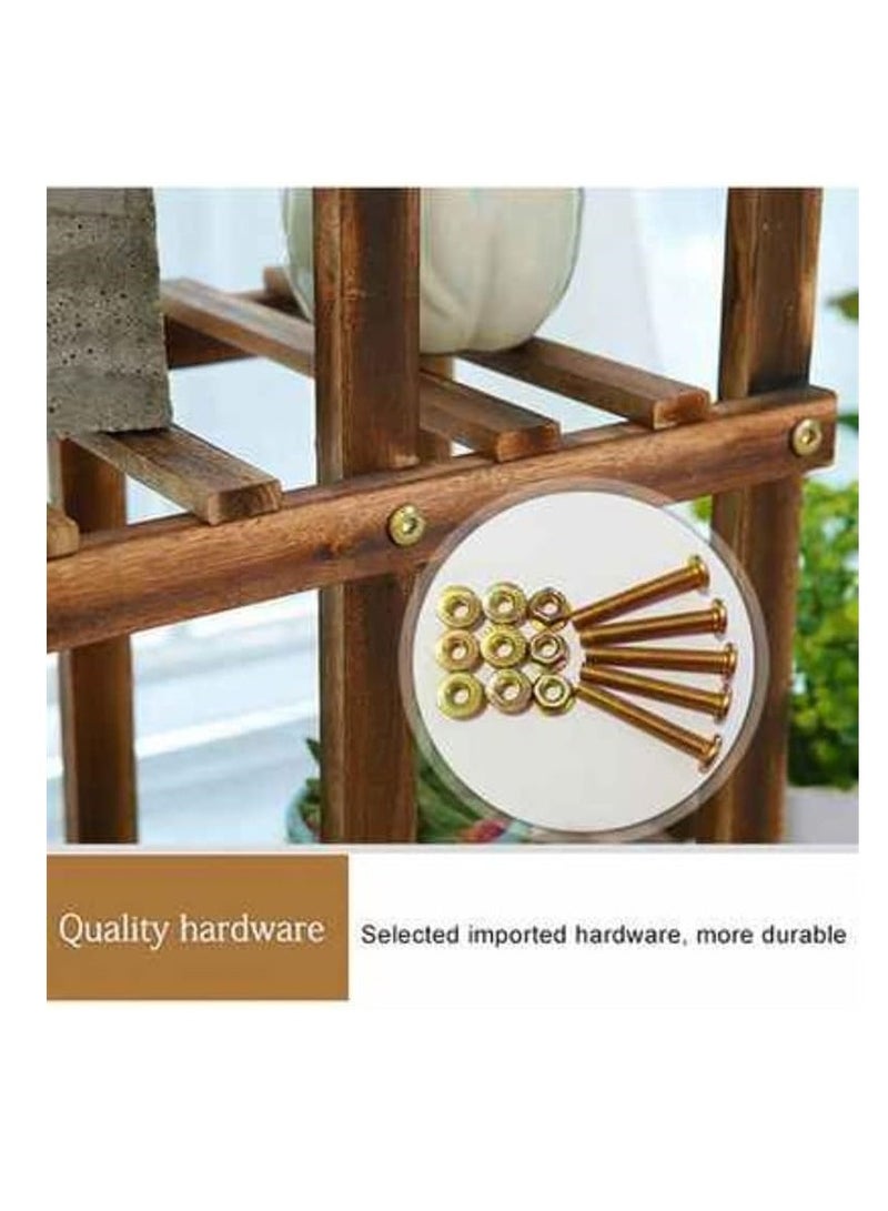 Generic Wooden Plant Stand Shelf 5 Tier Shelves Flowerpot Plant Display Storage Rack  - Image 4