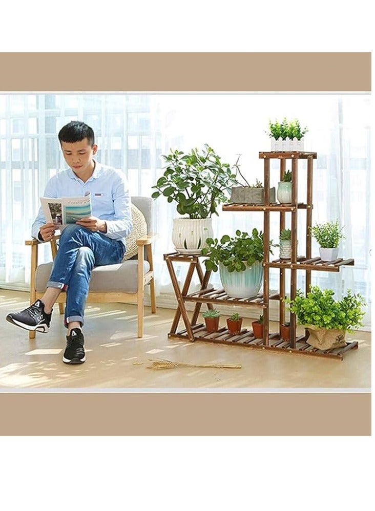Generic Wooden Plant Stand Shelf 5 Tier Shelves Flowerpot Plant Display Storage Rack  - Image 5