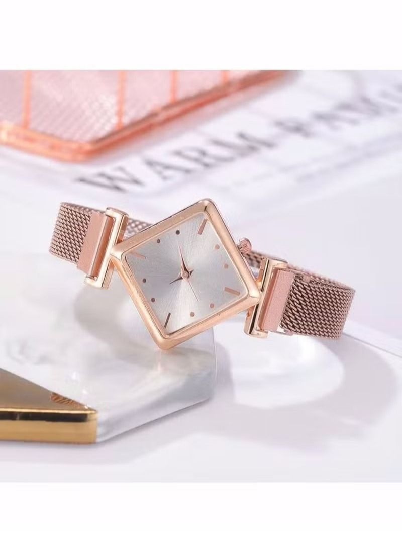 Womens Watch Gifts Set with Bracelet Rose Gold for Lady Female Girls Minimalist Simple Slim Thin Casual Dress Analog Quartz Wrist Watches Waterproof  - Image 3