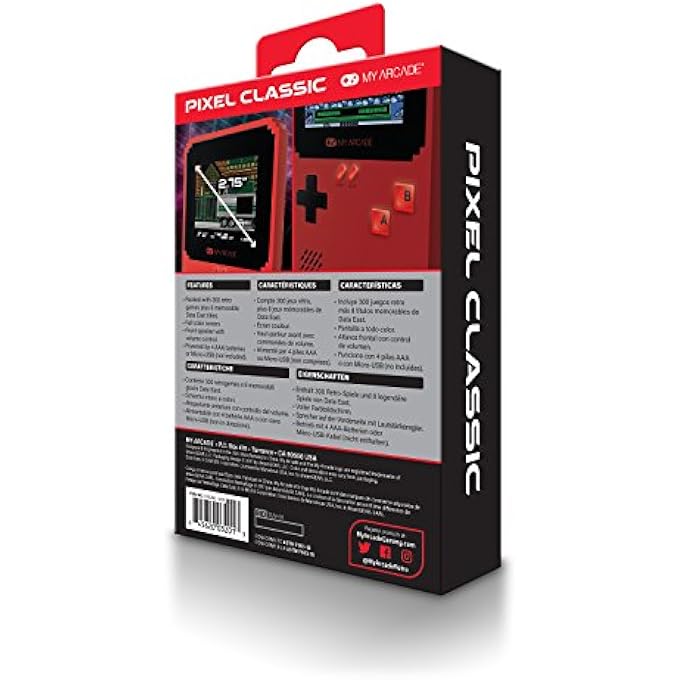 PIXEL CLASSIC - HANDHELD GAMING SYSTEM - 300 RETRO STYLE GAMES, DGUNL-3201-A - Image 4