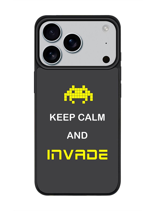 Stylizedd iPhone 17 Pro Case, [Compatible with MagSafe] Slim Magnetic cover Phone Case iPhone 17 Pro -Keep Calm And Invade - Image 1