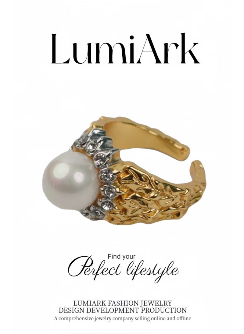 LumiArk Pearl Open Ended Ring - Image 4