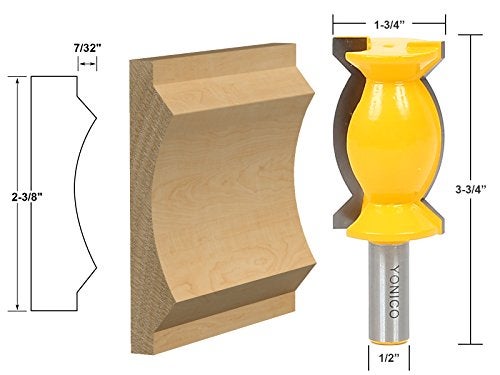 YONICO Crown Molding Router Bits 238Inch 12Inch Shank 16152 - Image 3