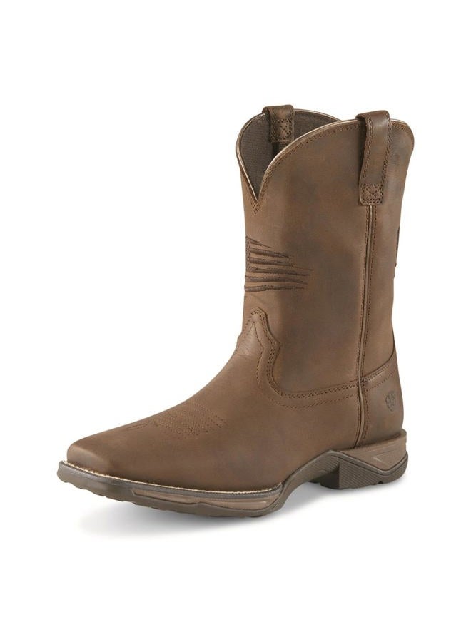 ARIAT Anthem Patriot Western Boot (Little Kid/Big Kid), Distressed Brown, 6 Big Kid - Image 1