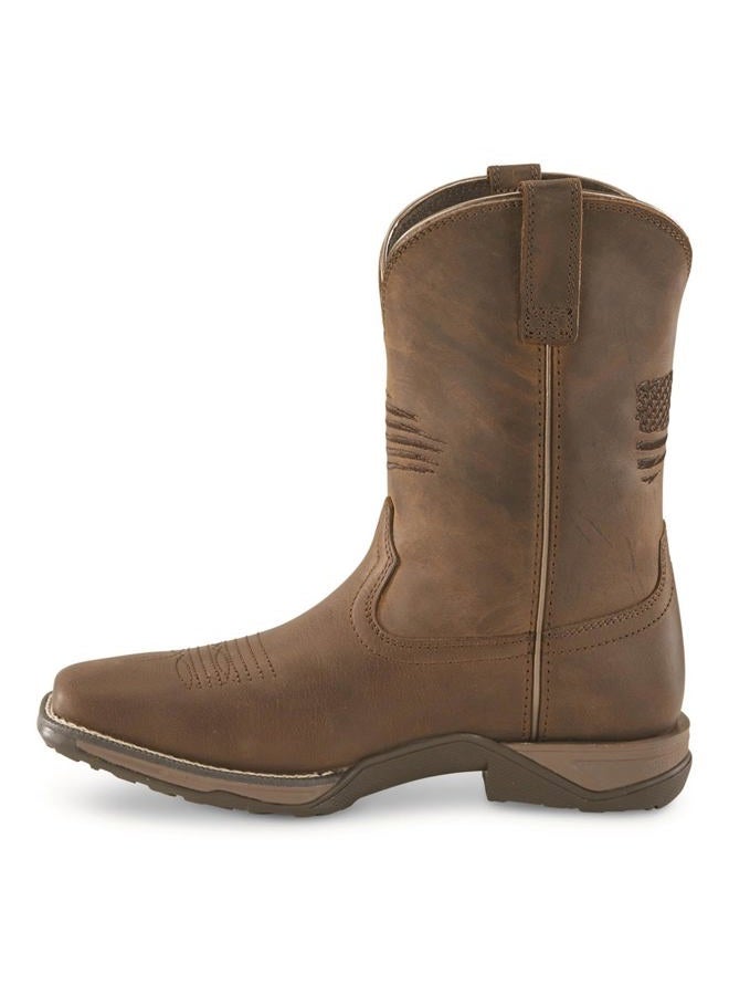 ARIAT Anthem Patriot Western Boot (Little Kid/Big Kid), Distressed Brown, 6 Big Kid - Image 3