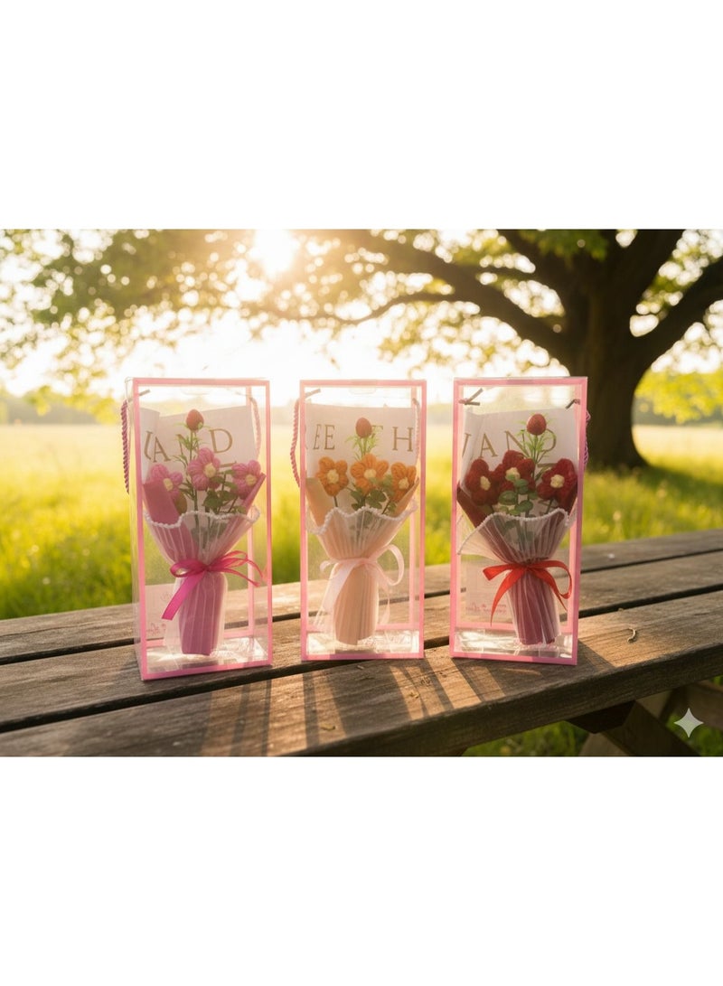 باقة بوكية ورد صناعي هدية فريدة من نوعها لديكور المنزل وحفلات الزفاف   زينة زهور، عيد الحب، عيد الأم، عيد ميلاد، هدية، زفاف - Image 2