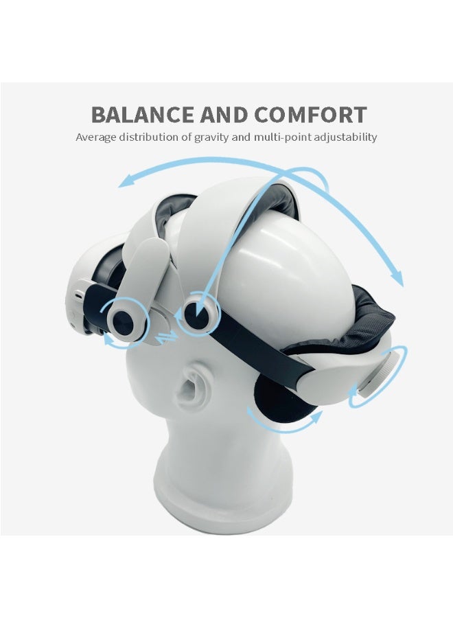 Elite Adjustable VR Head Strap Compatible with Oculus Quest 3 - Upgraded Polymer Material for Enhanced Durability, Multi-Angle Adjustment for Perfect Fit, Comfortable & Replaceable Headwear for Even Weight Distribution - Image 4