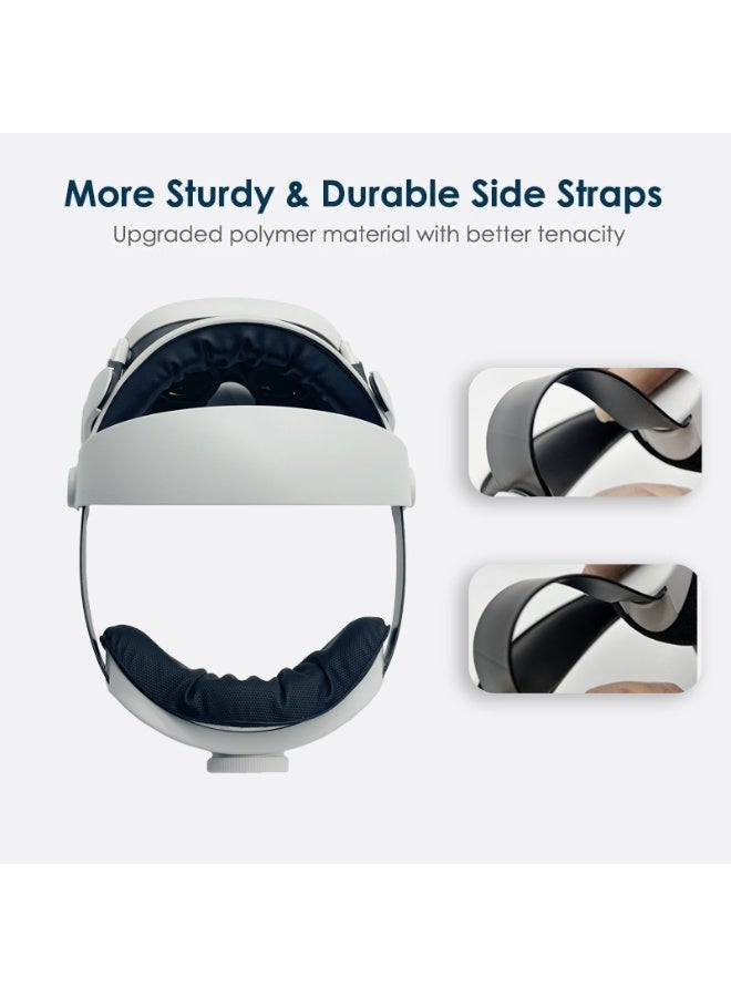 Elite Adjustable VR Head Strap Compatible with Oculus Quest 3 - Upgraded Polymer Material for Enhanced Durability, Multi-Angle Adjustment for Perfect Fit, Comfortable & Replaceable Headwear for Even Weight Distribution - Image 3
