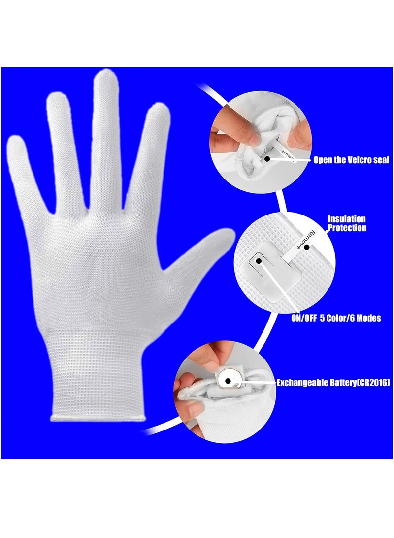 Meetion LED Gloves,LED Gloves for Kids Teen and Adults Gifts,LED Finger Gloves,Finger Light Gloves,The Toys for 9-12 Year Old Boys Girls,Light Up Gloves Have 5Color/6Mode,in Halloween Chrismas Party - Image 5