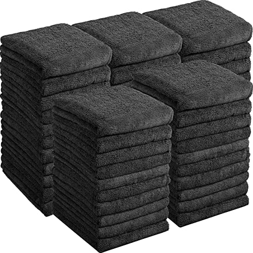 Shimeyao Bleach Proof Towels Microfiber Absorbent Bleach Resistant Hair Quick Dry Towels Bulk for Gym Bath Spa Home Hair Drying 16 x 27 Inches Black36 Pack