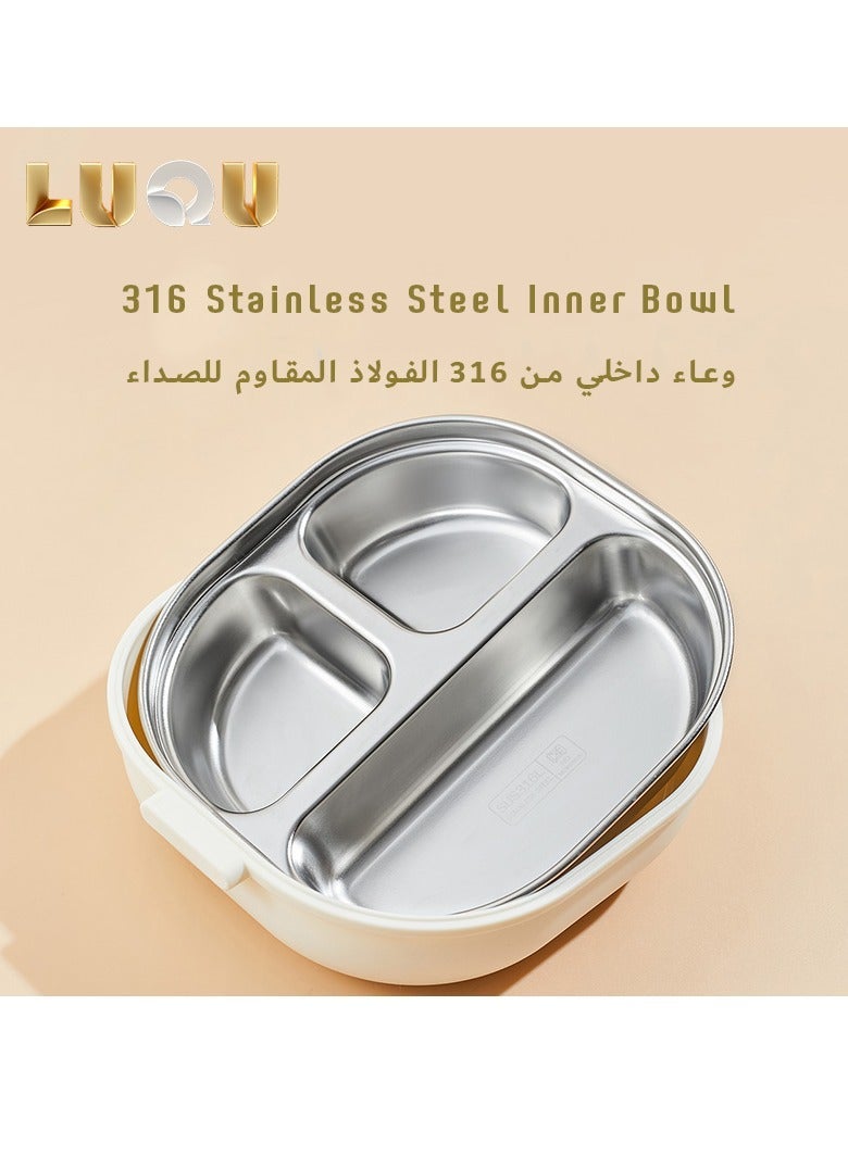 LuQU Dinosaur Lunch Box for Kids - Insulated Lunch Box with Leak Proof Thermos Food Packing - 3 Compartments. - Image 4