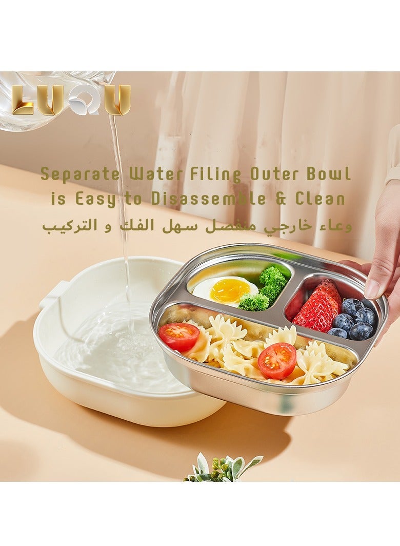 LuQU Dinosaur Lunch Box for Kids - Insulated Lunch Box with Leak Proof Thermos Food Packing - 3 Compartments. - Image 5