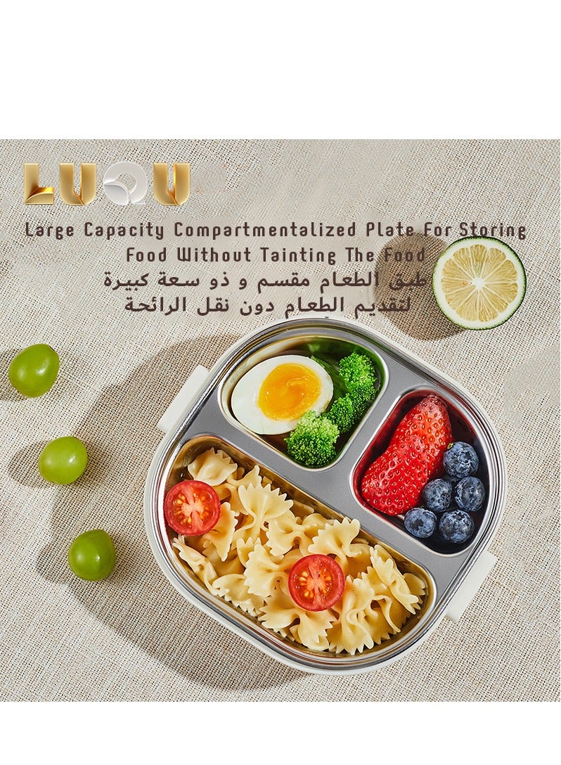 لوكو صندوق غداء لوكو على شكل ديناصور للأطفال - صندوق غداء معزول مع حافظة طعام مقاومة للتسرب - 3 أقسام. - Image 5