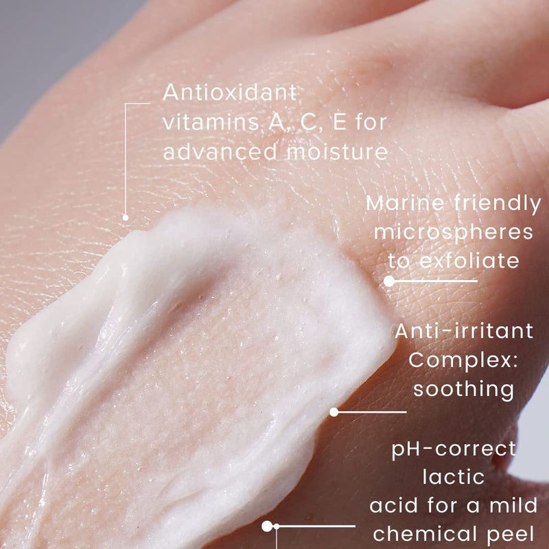 Priori Skincare 2xfoliant Peel + Scrub for Face and Body Lactic Acid Retinol Vitamin C, E At-Home Microdermabrasion Anti-Irritant Dermatologist Tested - Image 3