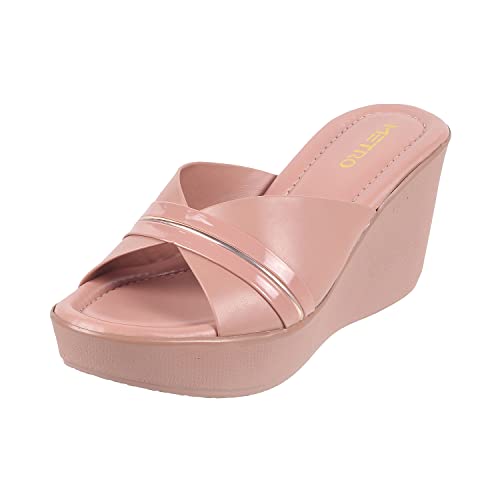 Metro Women Pink Wedge Heel Sandal UK/8 EU/41 (34-122) - Image 1
