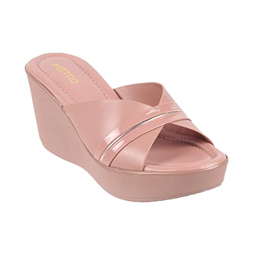 Metro Women Pink Wedge Heel Sandal UK/8 EU/41 (34-122) - Image 2