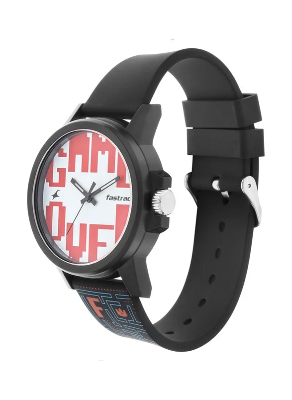 فاستراك Fastrack Arcade Quartz Analog Multicoloured Dial Silicone Strap Unisex Watch