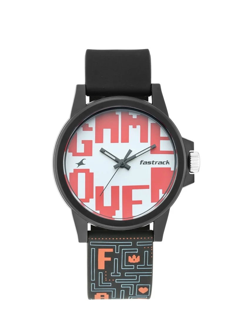fastrack Fastrack Arcade Quartz Analog Multicoloured Dial Silicone Strap Unisex Watch