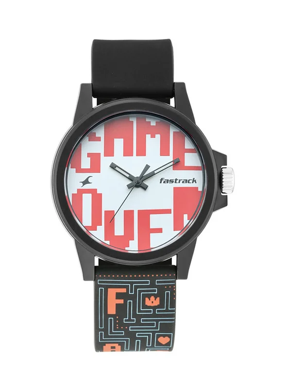 فاستراك Fastrack Arcade Quartz Analog Multicoloured Dial Silicone Strap Unisex Watch