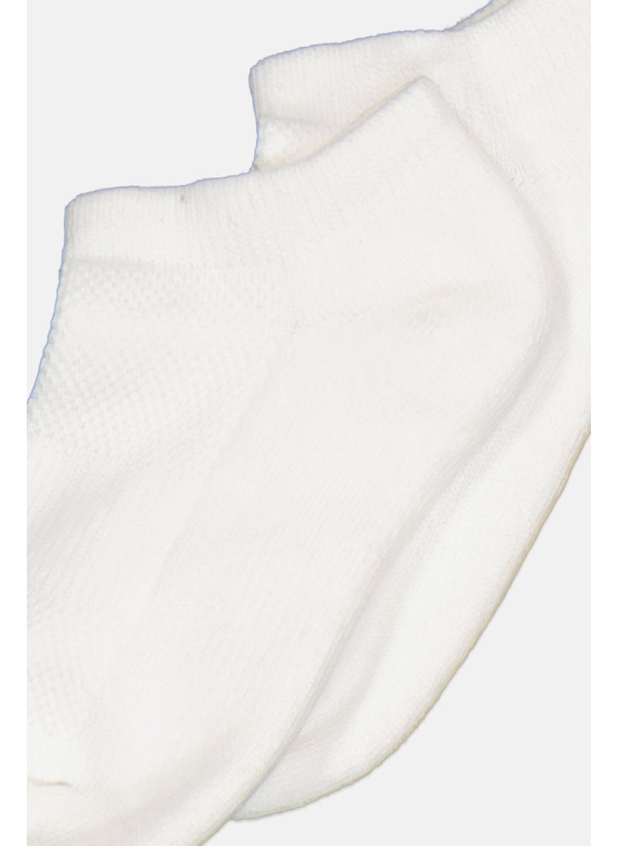 RBX - Kids Girl 3 Pair Plain Ankle Socks, White - Image 1