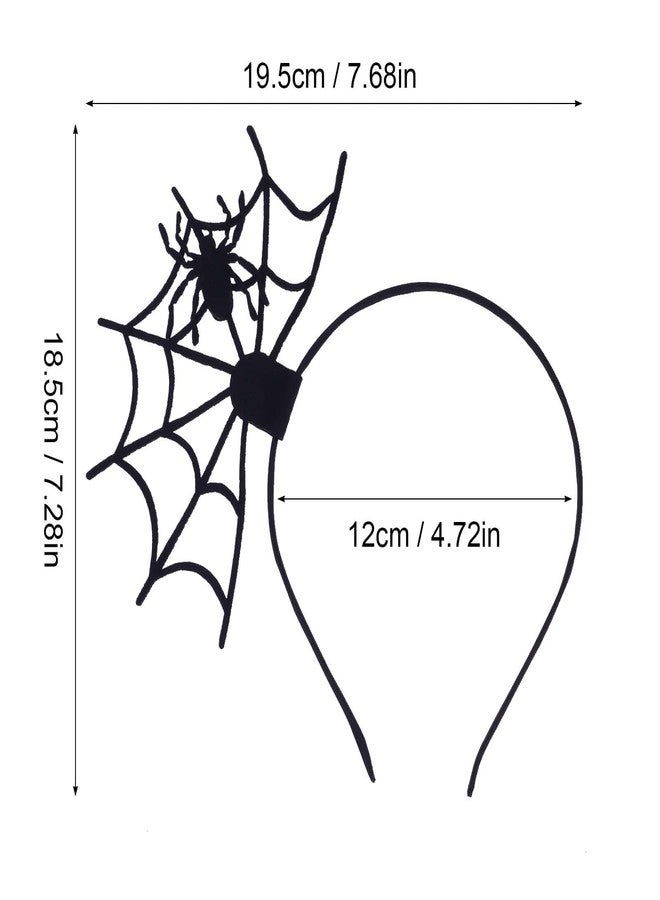 WLLHYF Halloween Spider Web Hair Hoop, Halloween Headband Spider Web Fasciantor Black Spider Headpiece Costume Party Headpiece Hair Accessories for Women Girls - Image 2