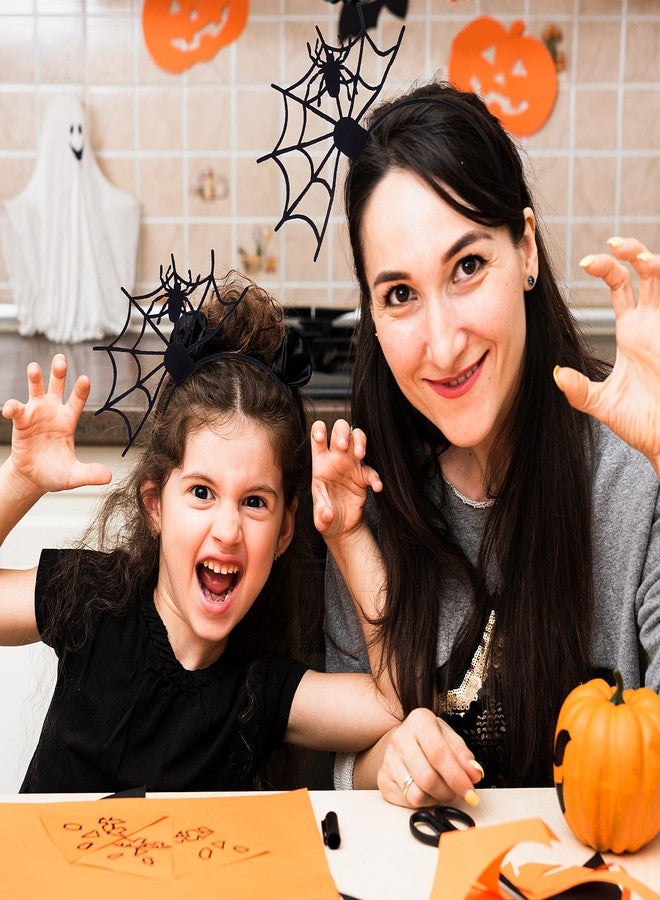 WLLHYF Halloween Spider Web Hair Hoop, Halloween Headband Spider Web Fasciantor Black Spider Headpiece Costume Party Headpiece Hair Accessories for Women Girls - Image 4