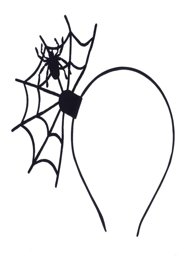 WLLHYF Halloween Spider Web Hair Hoop, Halloween Headband Spider Web Fasciantor Black Spider Headpiece Costume Party Headpiece Hair Accessories for Women Girls - Image 1