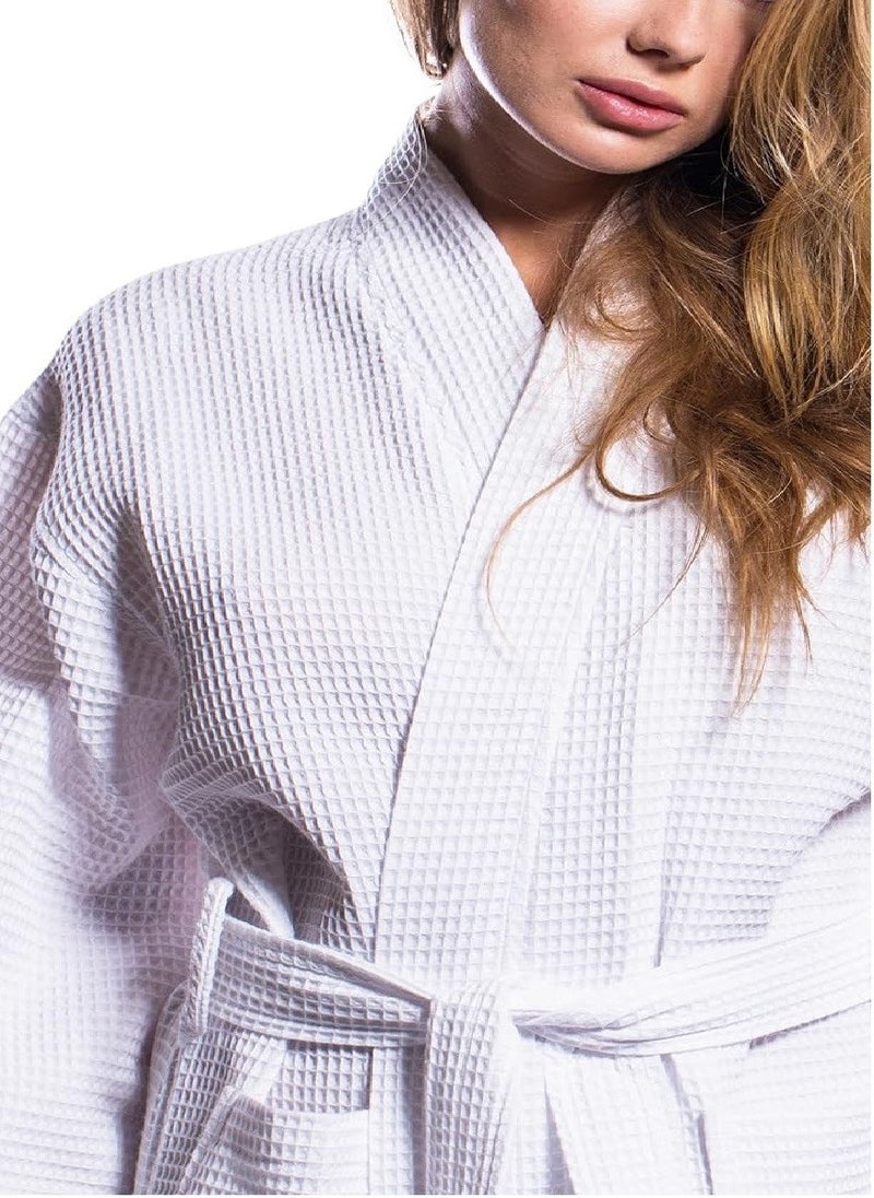 Blueberry Unisex Spa Waffle Dressing Gown Standard Size - Image 1