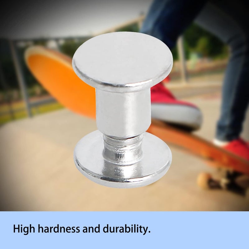 Aopin Scrapbook Photo Albums Screw Post Fit for 0.2inch(5mm) Hole Dia, Female M4x18mm Butt Screw for Binding Leather Saddles Purses Belt Repair, Carbon Steel Nickel Plating, Silver, 25 Sets - Image 4