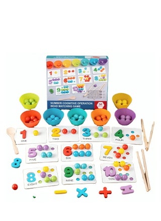 Educational Number and Bead Matching Game for Kids - Activity Set for Developing Fine Motor Skills, Color and Number Recognition - Montessori Math Game - pzsku/Z0E392E00FDF25D1EFC1FZ/45/_/1733730370/6571c99f-1d2a-46b5-8977-c9c884ef8d62