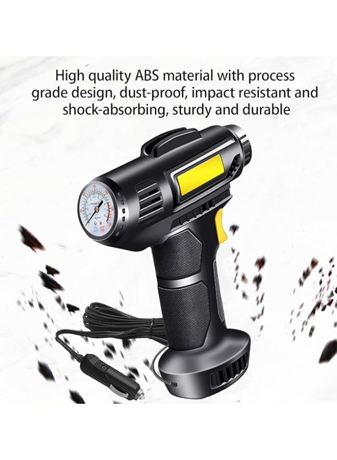 Cordless USB Rechargeable Digital Tyre Inflator Air Compressor Handheld Pump with LED Light for Cars, Motorcycles, Bicycles - Image 4