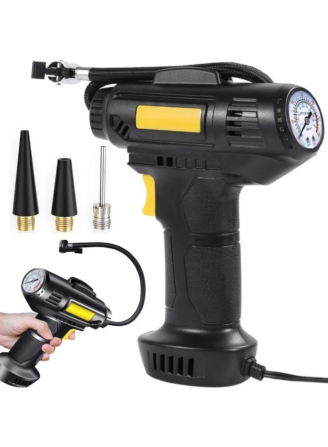 Cordless USB Rechargeable Digital Tyre Inflator Air Compressor Handheld Pump with LED Light for Cars, Motorcycles, Bicycles - Image 1