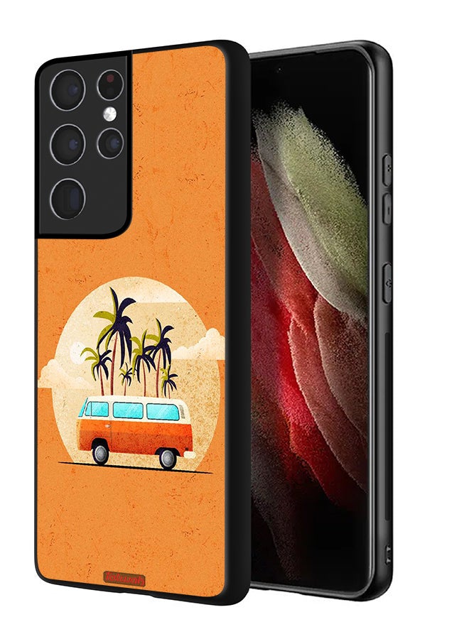 Tolwak Samsung Galaxy S21 Ultra 5G Protective Case Cover Bus Art - Image 1