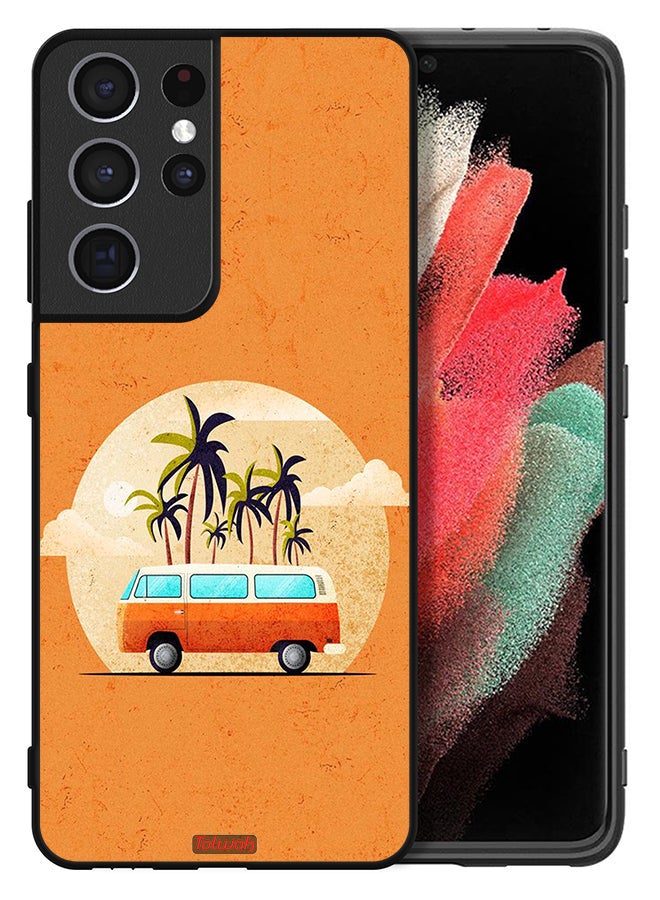 Tolwak Samsung Galaxy S21 Ultra 5G Protective Case Cover Bus Art - Image 2