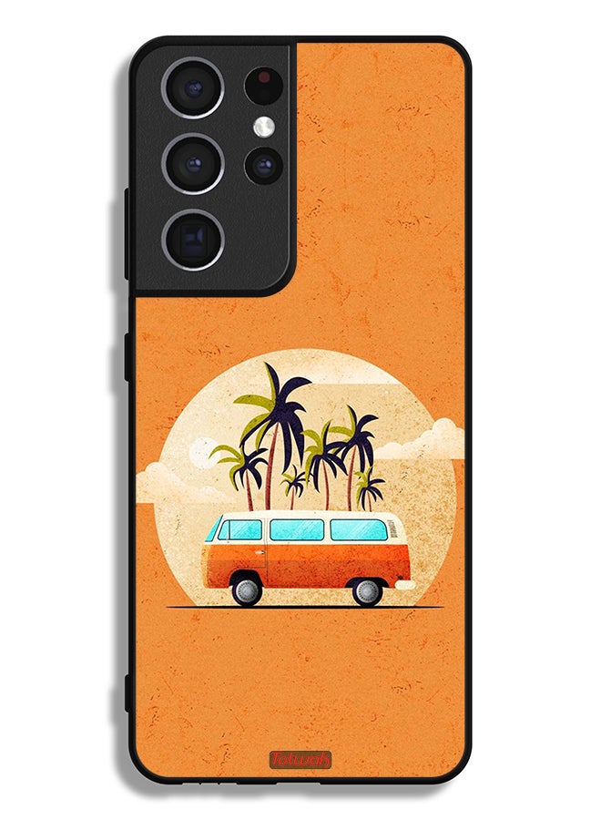 Tolwak Samsung Galaxy S21 Ultra 5G Protective Case Cover Bus Art - Image 3