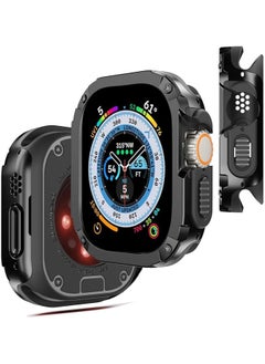 Generic Compatible Apple Watch Ultra 2 49mm Case/Apple Watch Ultra Case 49mm,Shockproof Soft TPU Bumper Case for Apple Watch Ultra Protective Cover Case for iWatch Ultra 49mm Cases- Black  - Image 2